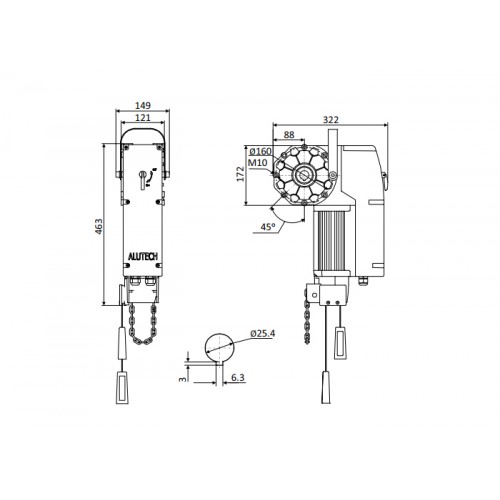 Alutech TR-10024-400KIT автоматика для промышленных секционных ворот АЛЮТЕХ