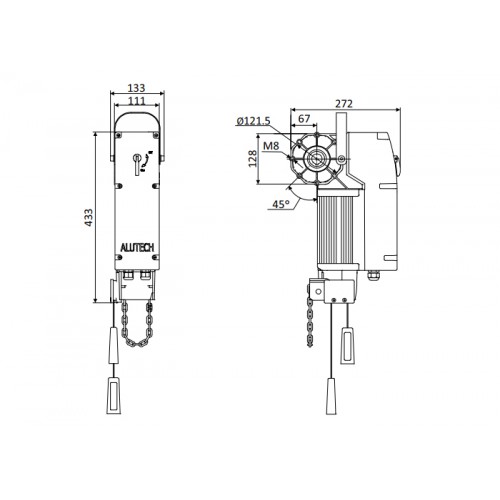 Alutech TR-5024-230KIT автоматика для промышленных секционных ворот АЛЮТЕХ