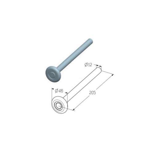 Alutech R-205-12-G ролик ходовой АЛЮТЕХ