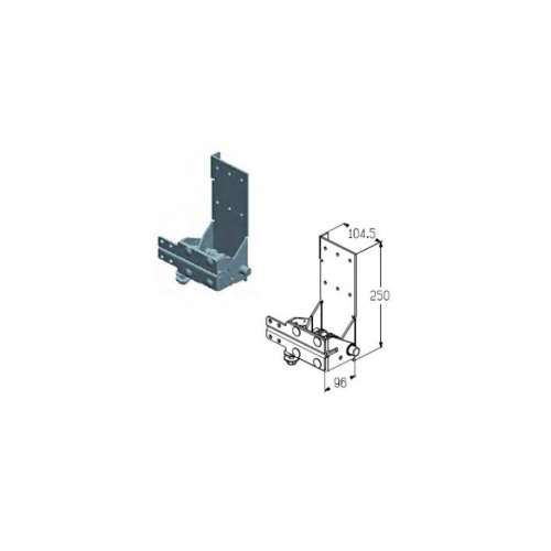 Alutech RBI-40.110DR кронштейн роликовый нижний правый АЛЮТЕХ