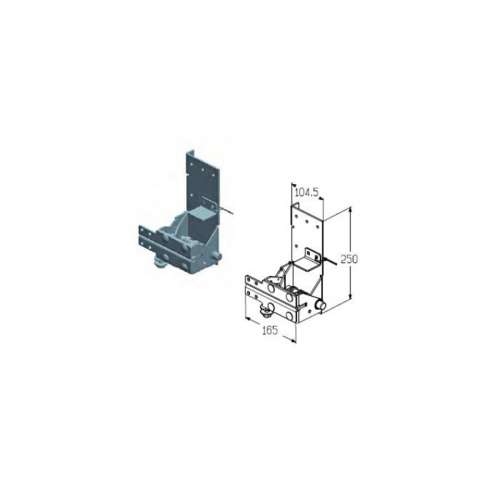 Alutech RBI-40.120DL кронштейн роликовый нижний левый АЛЮТЕХ