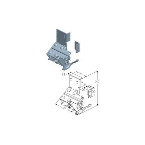 Alutech RBI446ML кронштейн нижний АЛЮТЕХ