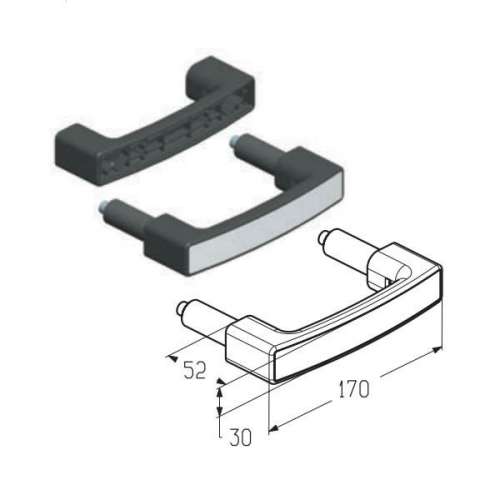 ALUTECH HGI006 ручка для ворот АЛЮТЕХ
