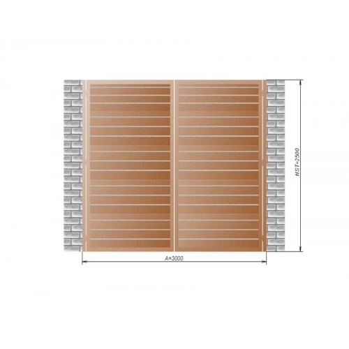 Распашные ворота Alutech 3000x2500 мм. АЛЮТЕХ
