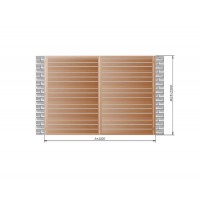Распашные ворота Alutech 4000x2500 мм. АЛЮТЕХ