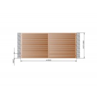 Распашные ворота Alutech 5000x2000 мм. АЛЮТЕХ